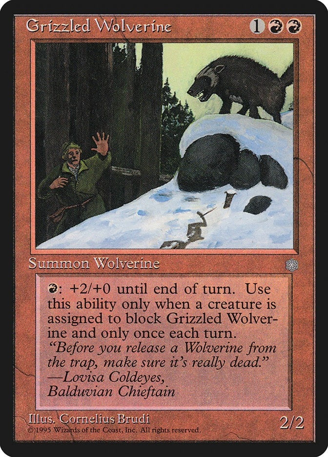 Grizzled Wolverine [ICE] - MTG Single