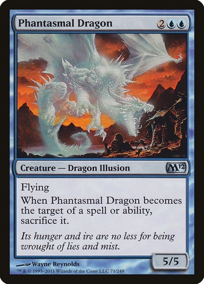 Phantasmal Dragon (71) [M12] - MTG Single