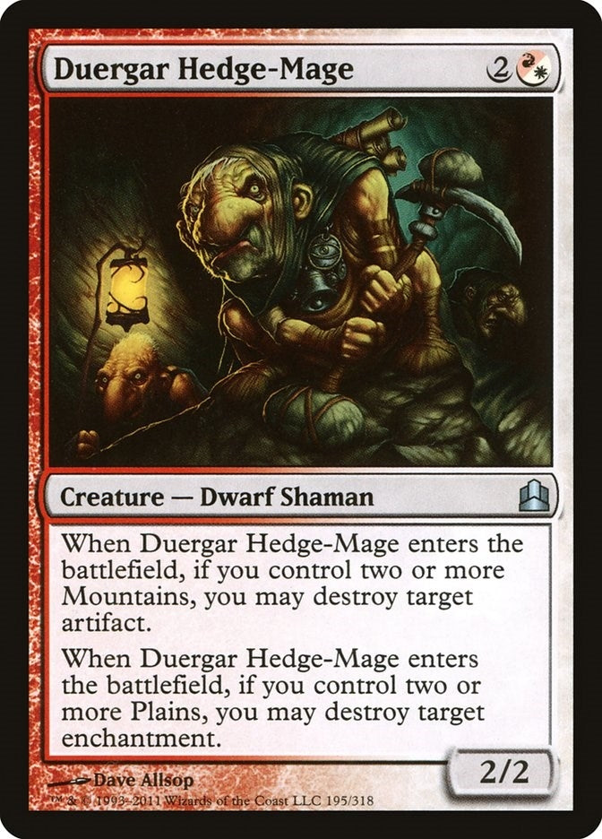 Duergar Hedge-Mage (195) [CMD] - MTG Single