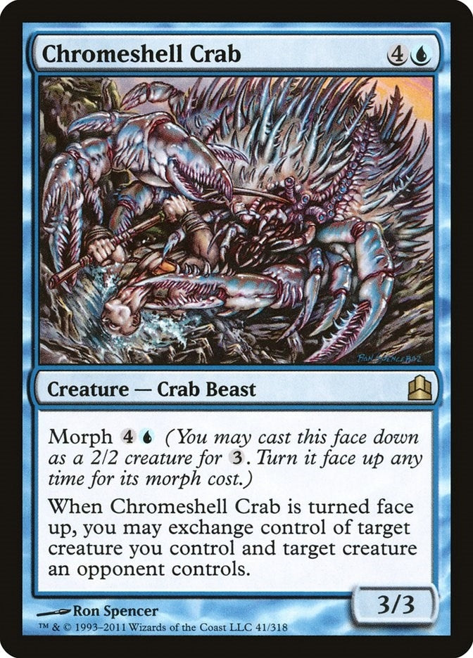 Chromeshell Crab (41) [CMD] - MTG Single