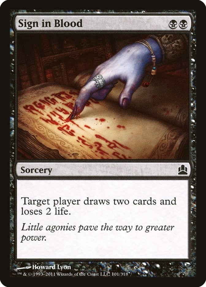 Sign in Blood (101) [CMD] - MTG Single