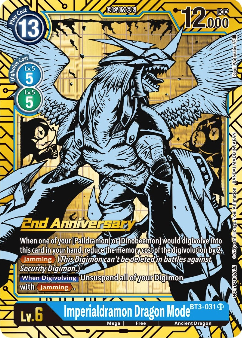 Imperialdramon Dragon Mode (2nd Anniversary Card Set) (3031) [BT01-03] - Digimon Card Game Single