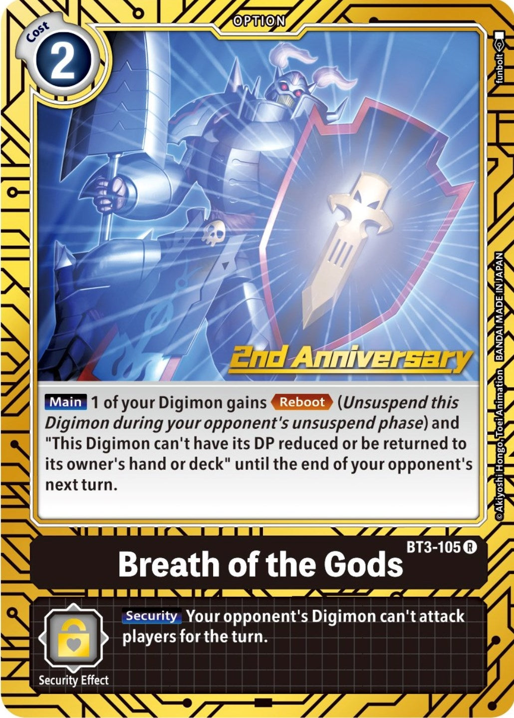 Breath of the Gods (2nd Anniversary Card Set) (3105) [BT01-03] - Digimon Card Game Single