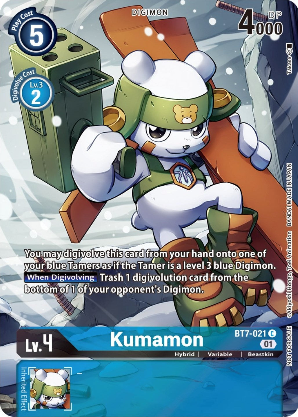 Kumamon (2nd Anniversary Frontier Card) (7021) [BT07] - Digimon Card Game Single