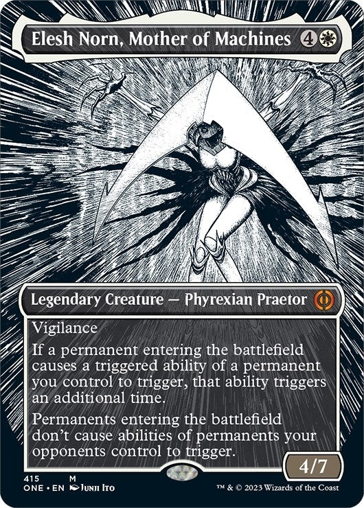 Elesh Norn Mother of Machines (Borderless) (415) [ONE] - MTG Single