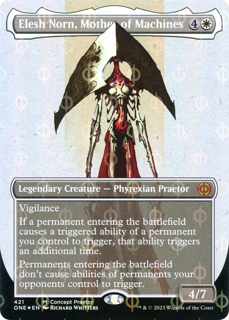Elesh Norn Mother of Machines (Concept Praetor) (Step-and-Compleat Foil) (421) [ONE] - MTG Single