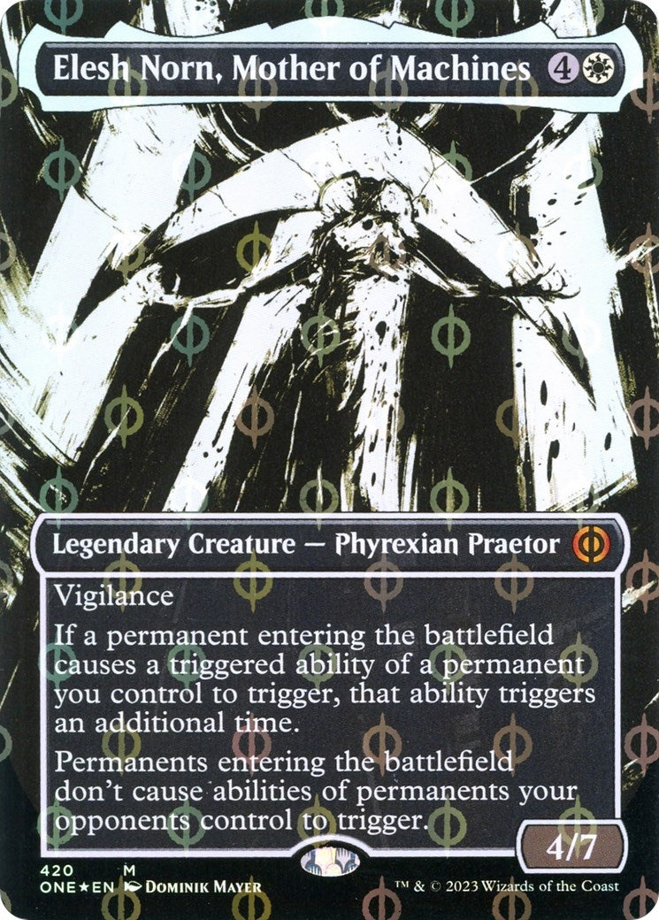 Elesh Norn Mother of Machines (Showcase) (Step-and-Compleat Foil) (420) [ONE] - MTG Single