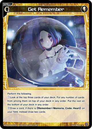 Get Remember (6050) [WXDi-P06] - WIXOSS Single