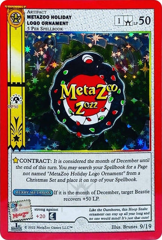 MetaZoo Holiday Logo Ornament (First Edition) (9) (HOLIP) - MetaZoo Single