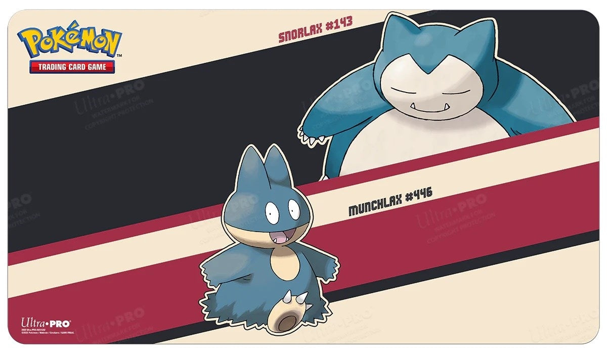 Snorlax and Munchlax Standard Gaming Playmat for Pokemon - Playmats Sealed
