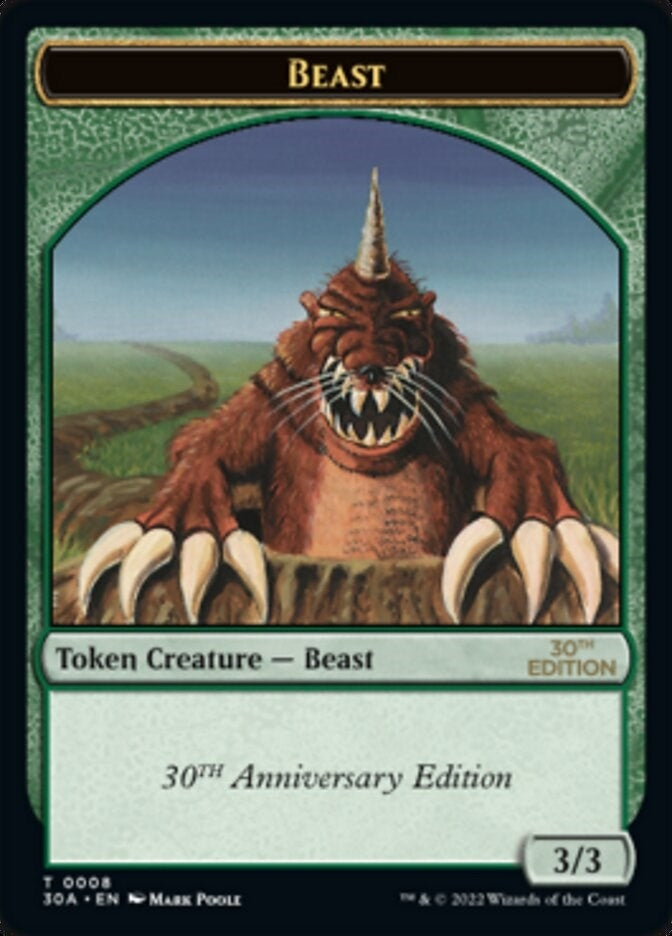 Beast Token (0) [30A] - MTG Single