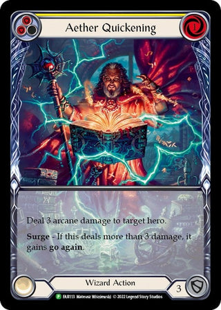 Aether Quickening (Yellow) - FAB113 (113) [PR] - Flesh and Blood TCG Single