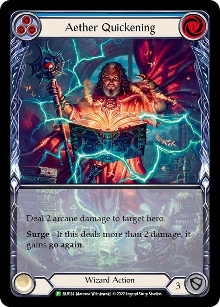 Aether Quickening (Blue) - FAB114 (114) [PR] - Flesh and Blood TCG Single