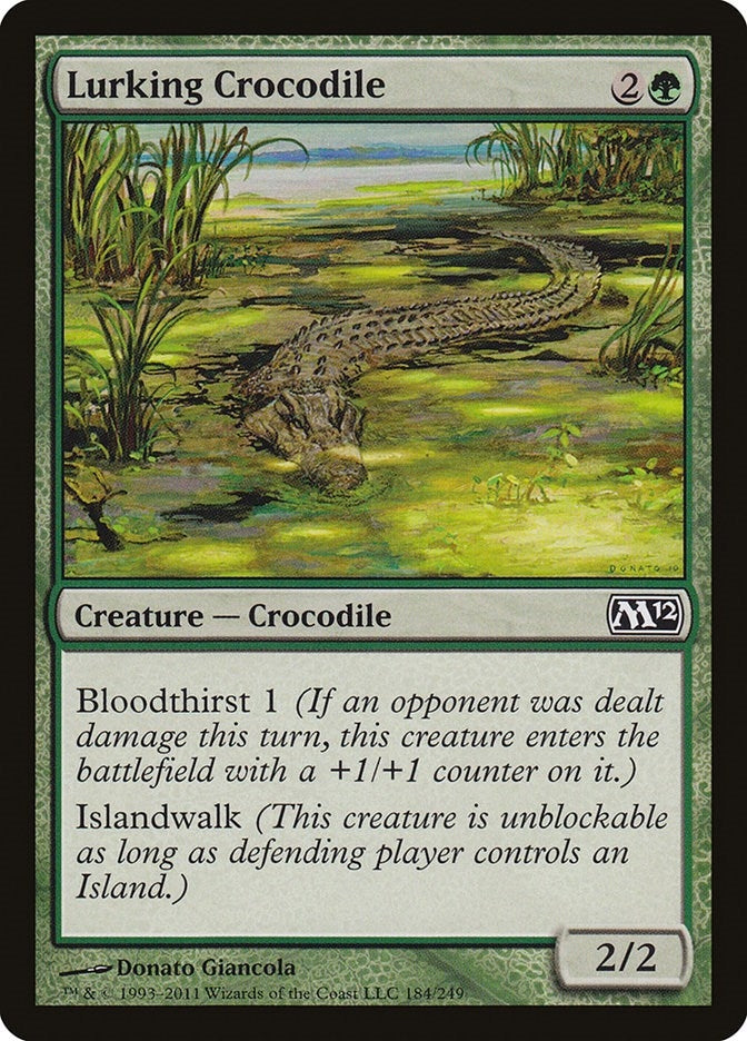 Lurking Crocodile (184) [M12] - MTG Single