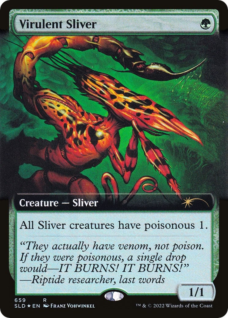 Virulent Sliver (Extended Art) (659) [SLD] - MTG Single