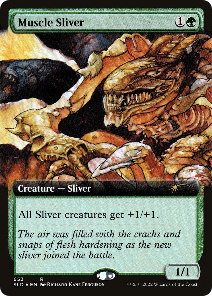 Muscle Sliver (Extended Art) (653) [SLD] - MTG Single