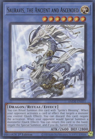 Sauravis the Ancient and Ascended (51) (AMDE) - YuGiOh Single