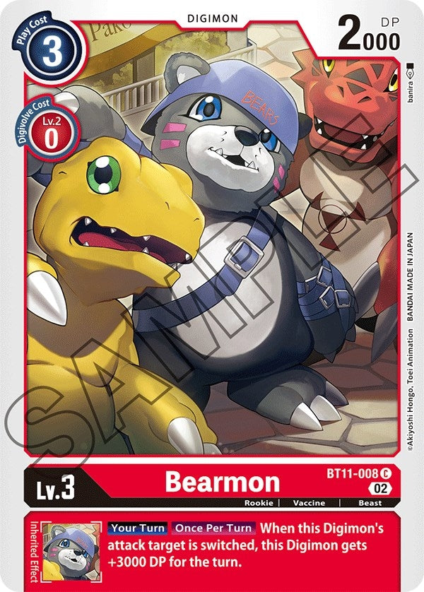 Bearmon (11008) [BT11] - Digimon Card Game Single