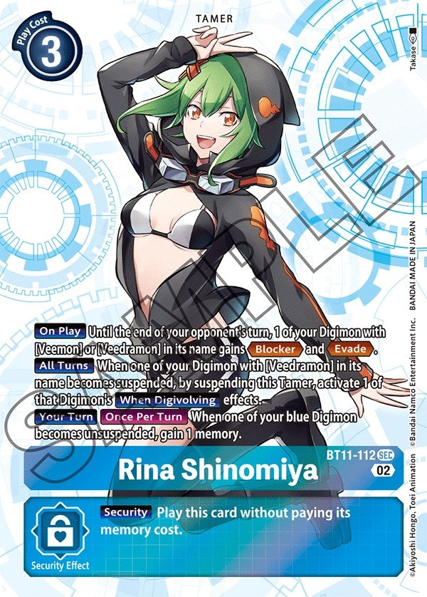 Rina Shinomiya (11112) [BT11] - Digimon Card Game Single