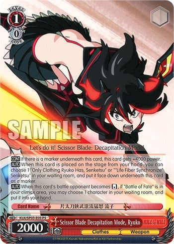 Scissor Blade Decapitation Mode Ryuko (303) [KLK/SP03] - Weiss Schwarz Single
