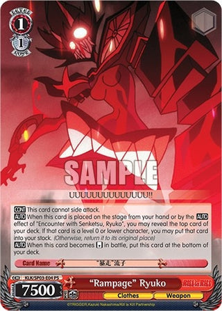 ’Rampage’ Ryuko (304) [KLK/SP03] - Weiss Schwarz Single