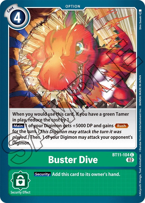 Buster Dive (11104) [BT11] - Digimon Card Game Single