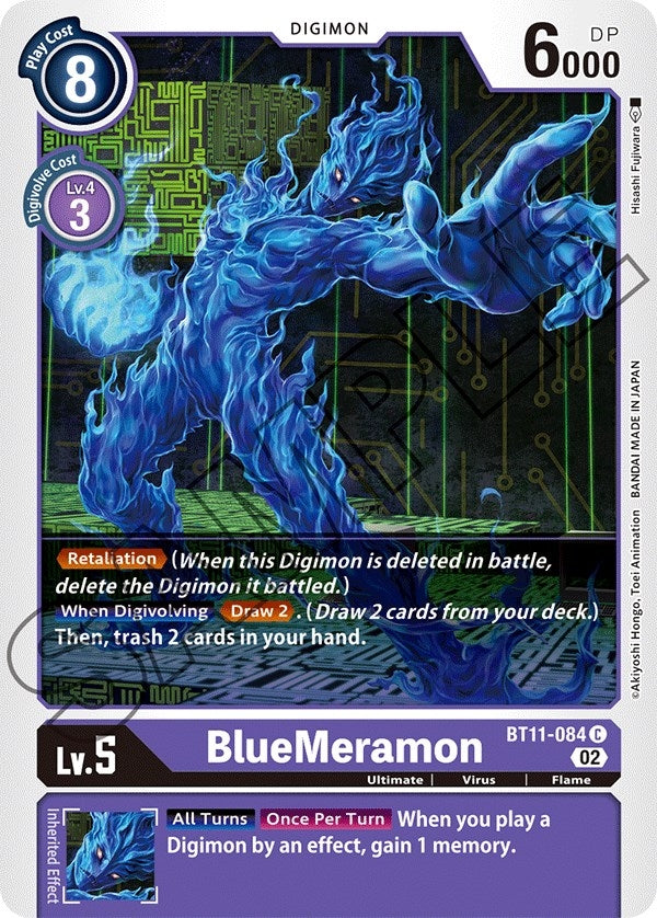 BlueMeramon (11084) [BT11] - Digimon Card Game Single