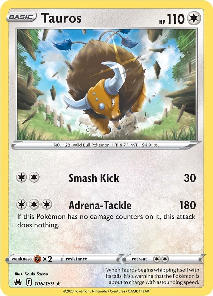 Image for Tauros (106/159) (Crown Zenith) - Pokemon