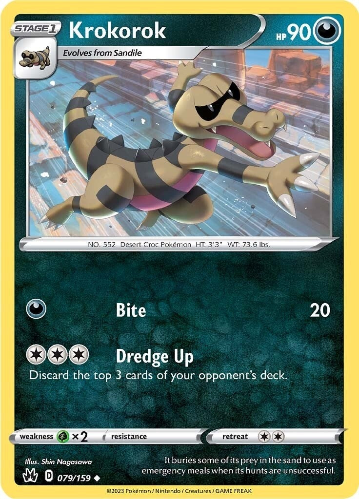 Image for Krokorok (079/159) (Crown Zenith) - Pokemon