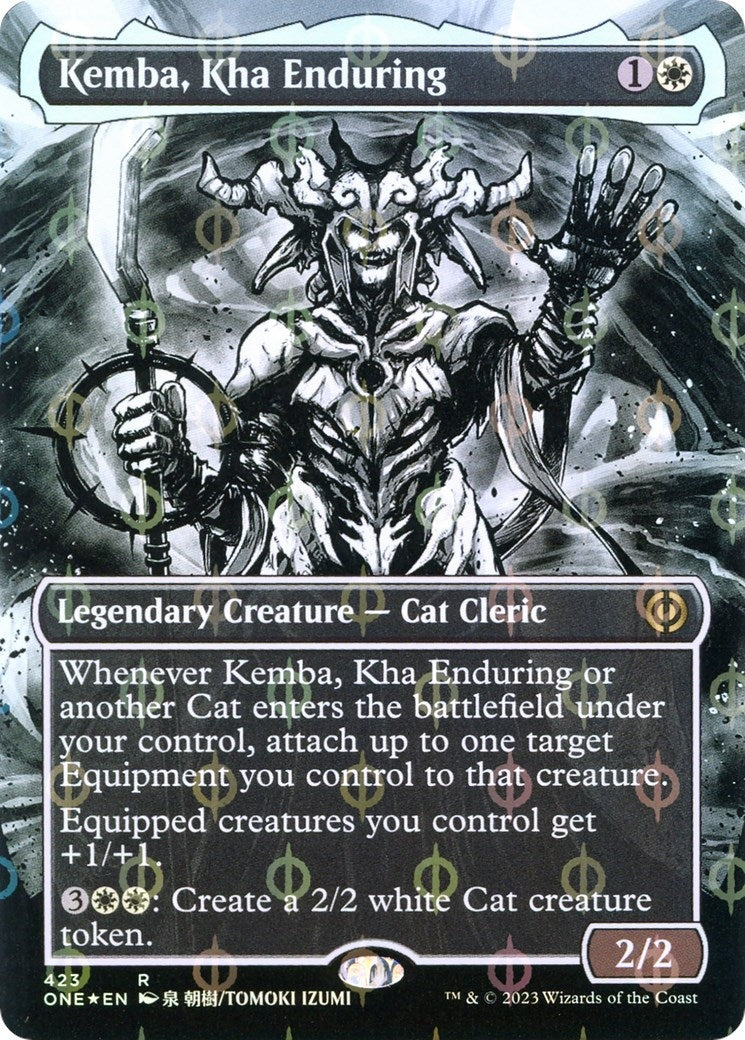 Kemba Kha Enduring (Borderless) (Step-and-Compleat Foil) (423) [ONE] - MTG Single