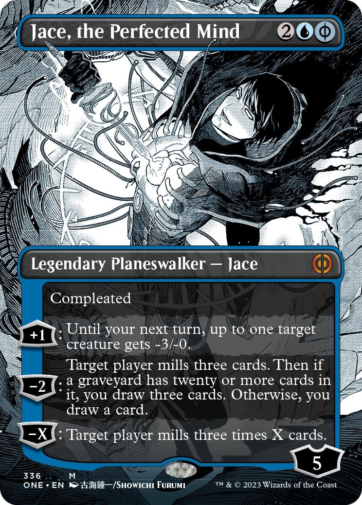Jace the Perfected Mind (Borderless) (336) [ONE] - MTG Single