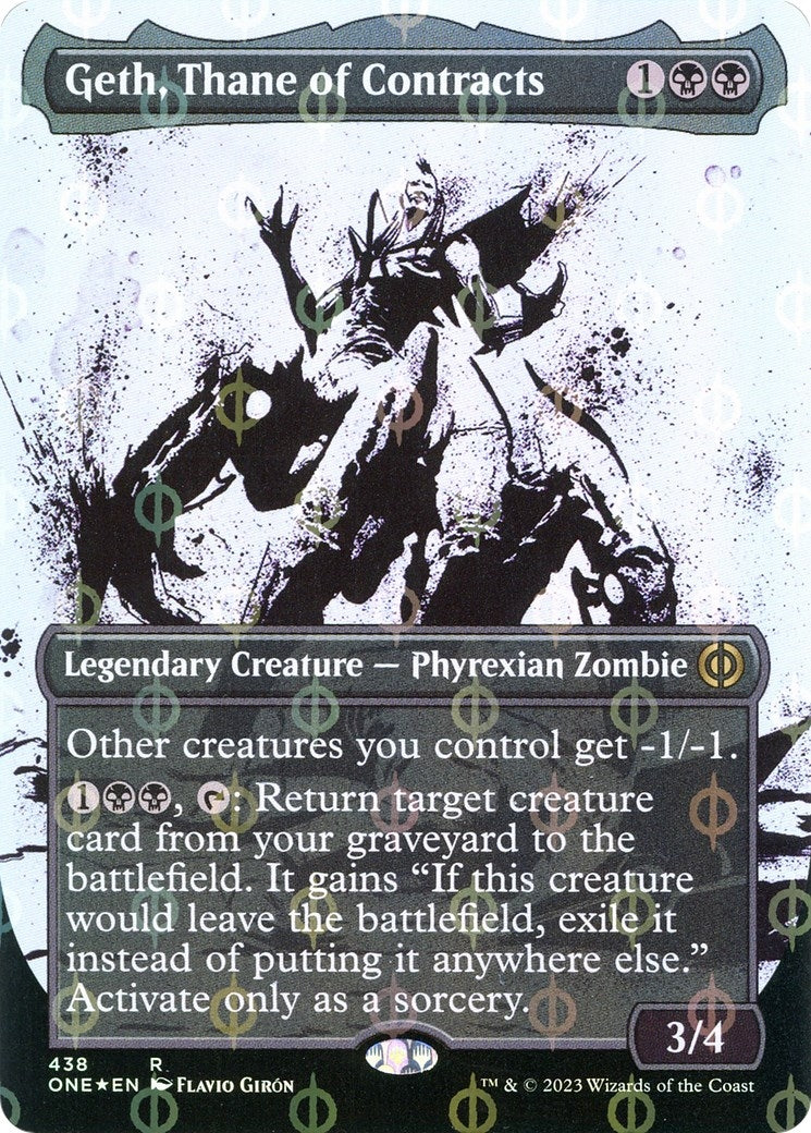 Geth Thane of Contracts (Showcase) (Step-and-Compleat Foil) (438) [ONE] - MTG Single
