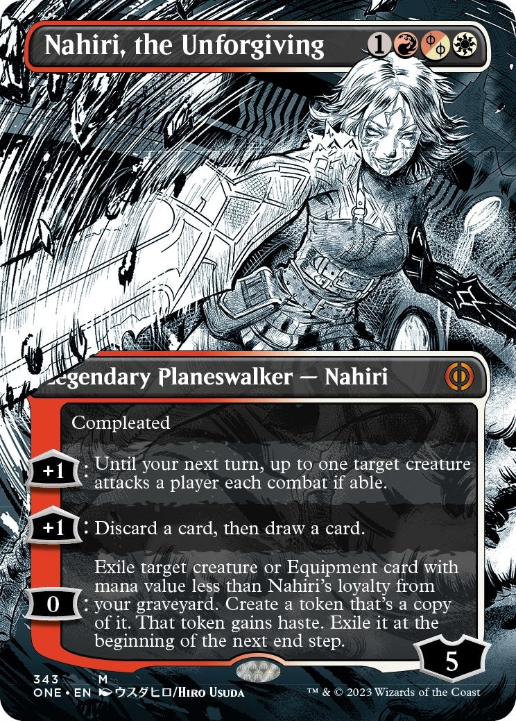 Nahiri the Unforgiving (Borderless) (343) [ONE] - MTG Single