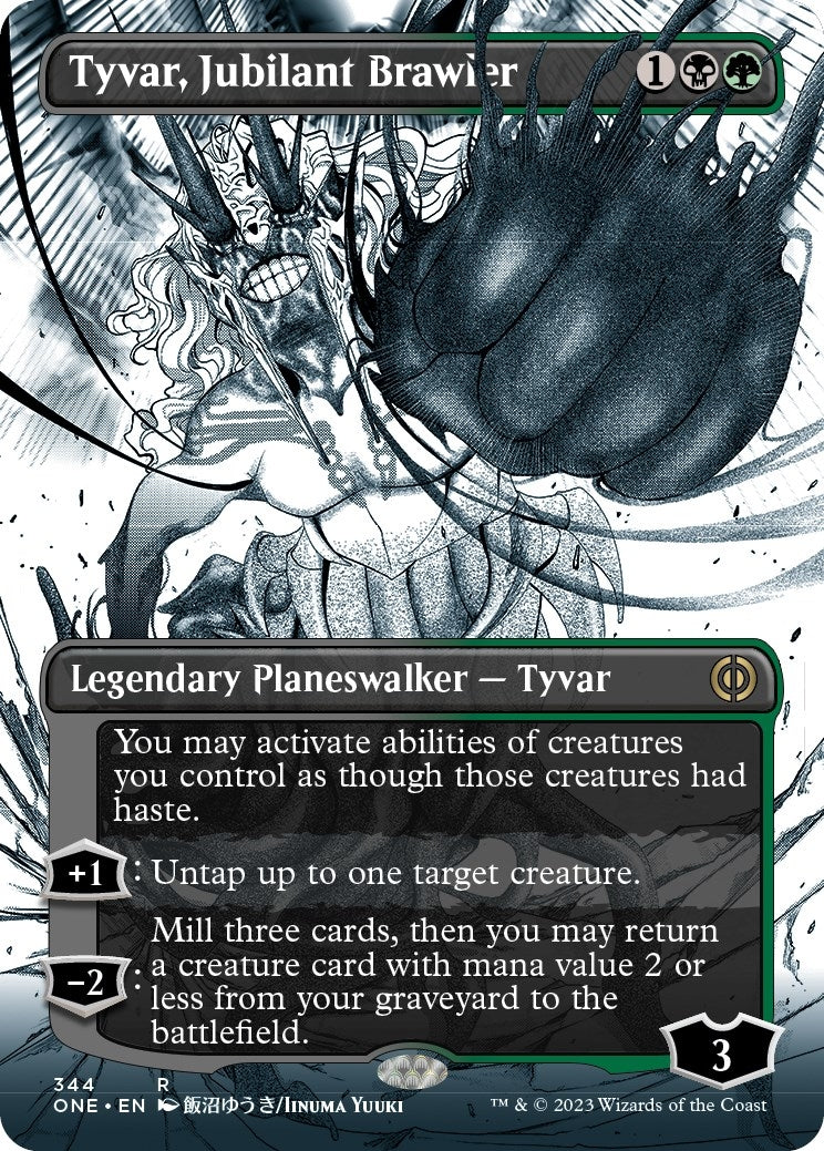 Tyvar Jubilant Brawler (Borderless) (344) [ONE] - MTG Single