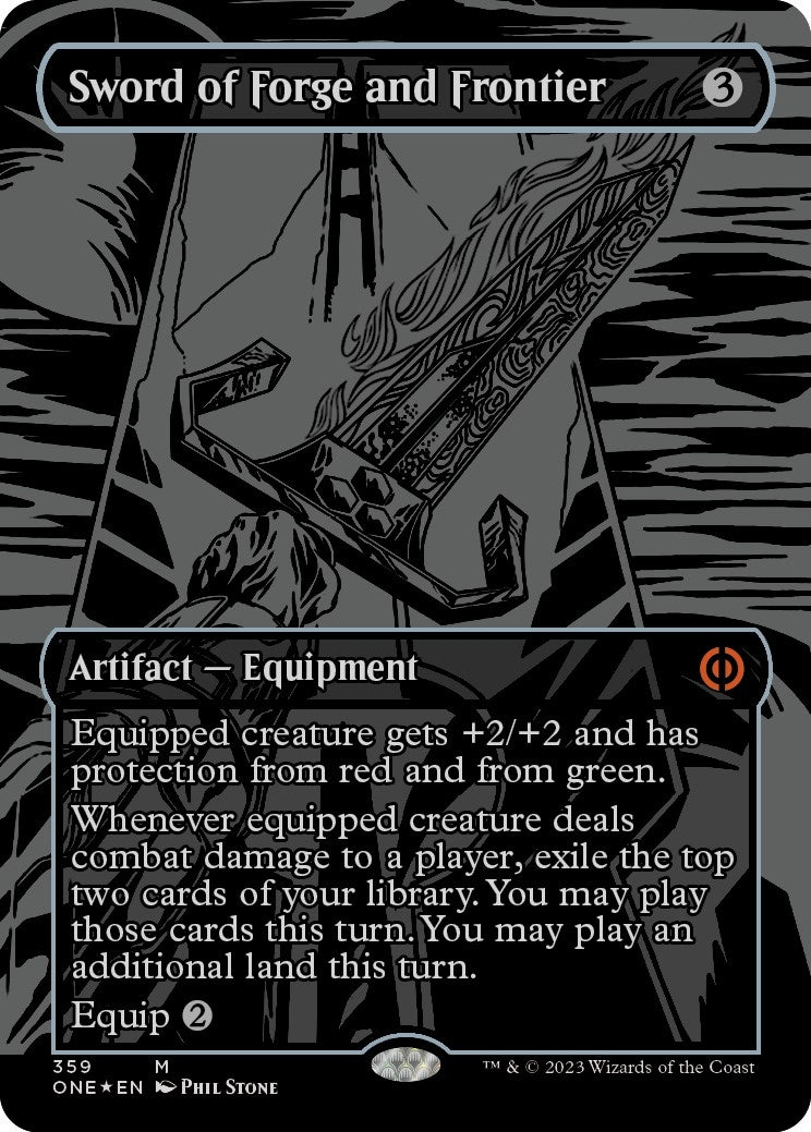 Sword of Forge and Frontier (Oil Slick Raised Foil) (359) [ONE] - MTG Single