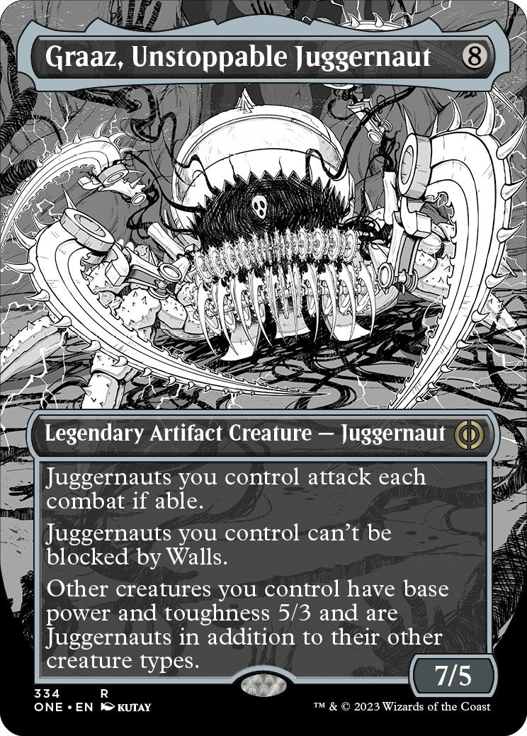 Graaz Unstoppable Juggernaut (Borderless) (334) [ONE] - MTG Single