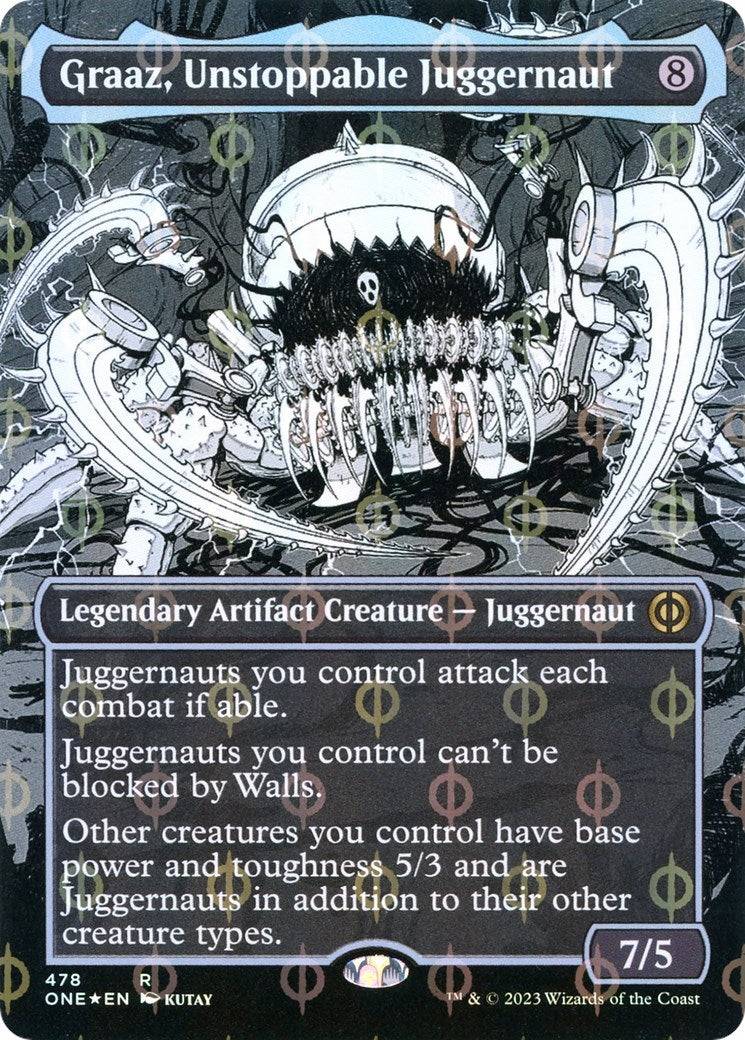 Graaz Unstoppable Juggernaut (Borderless) (Step-and-Compleat Foil) (478) [ONE] - MTG Single