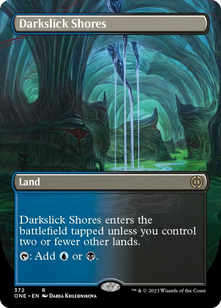 Darkslick Shores (Borderless) (372) [ONE] - MTG Single