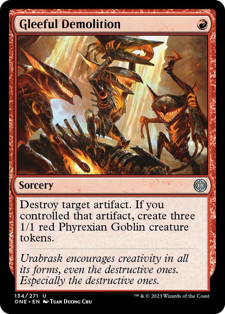 Gleeful Demolition (134) [ONE] - MTG Single
