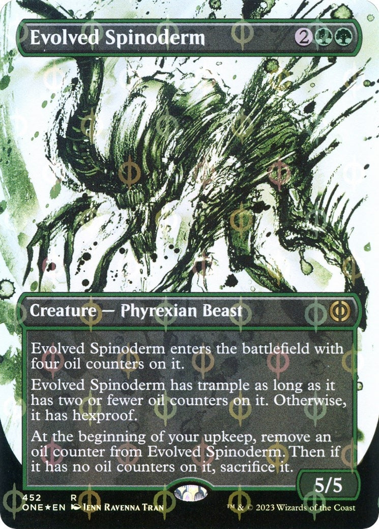 Evolved Spinoderm (Showcase) (Step-and-Compleat Foil) (452) [ONE] - MTG Single