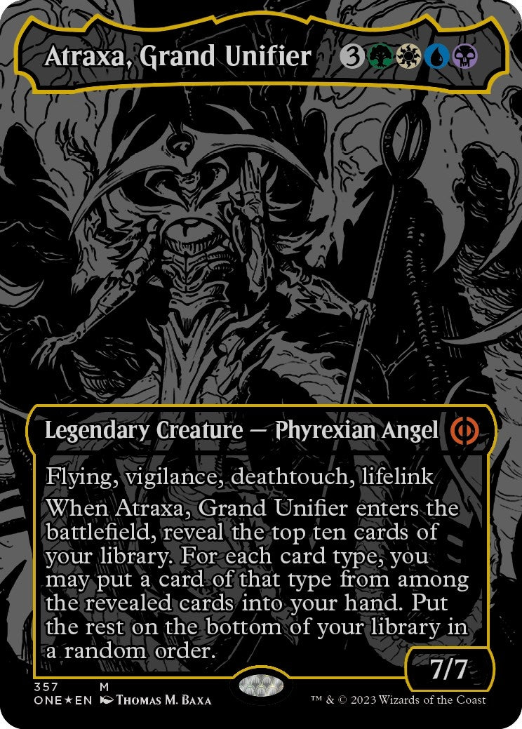 Atraxa Grand Unifier (Oil Slick Raised Foil) (357) [ONE] - MTG Single
