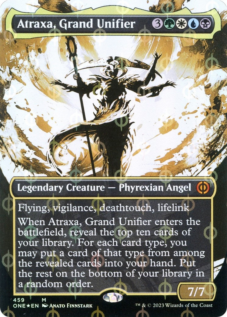 Atraxa Grand Unifier (Showcase) (Step-and-Compleat Foil) (459) [ONE] - MTG Single