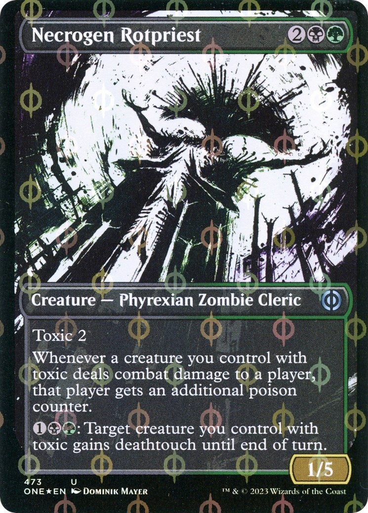 Necrogen Rotpriest (Showcase) (Step-and-Compleat Foil) (473) [ONE] - MTG Single