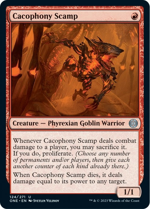 Cacophony Scamp (124) [ONE] - MTG Single