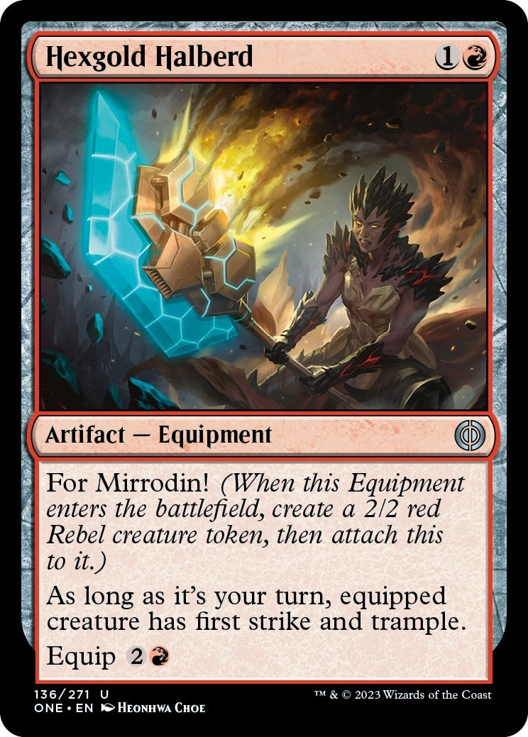 Hexgold Halberd (136) [ONE] - MTG Single