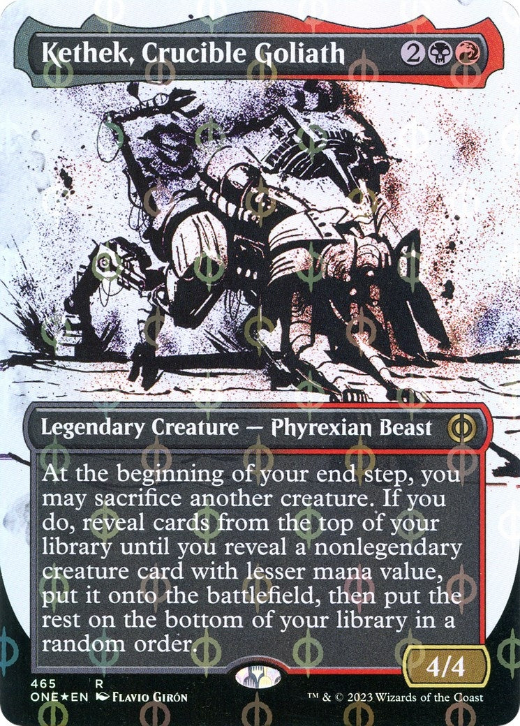 Kethek Crucible Goliath (Showcase) (Step-and-Compleat Foil) (465) [ONE] - MTG Single
