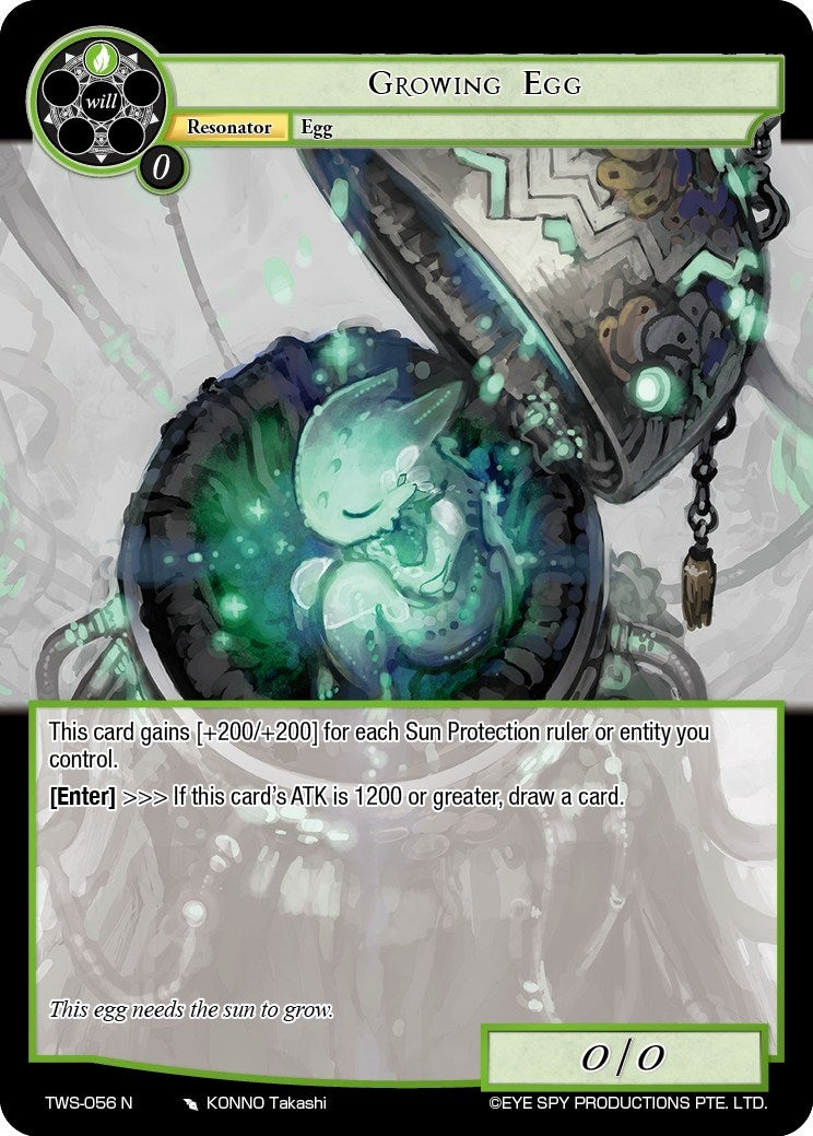 Growing Egg (56) [TWS] - Force of Will Single