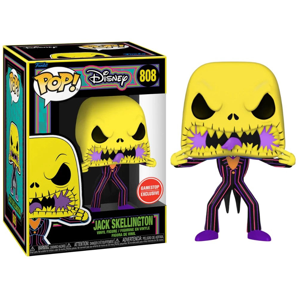 The Nightmare Before Christmas: Jack Skellington (Glow-in-the-Dark) (Gamestop Exclusive) (808) [POP!] - Funko Sealed