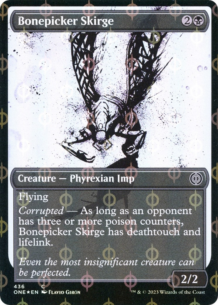 Bonepicker Skirge (Showcase) (Step-and-Compleat Foil) (436) [ONE] - MTG Single