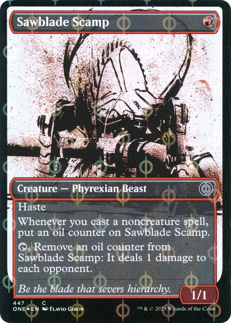 Sawblade Scamp (Showcase) (Step-and-Compleat Foil) (447) [ONE] - MTG Single
